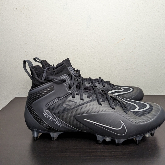 Men's Nike Alpha Huarache 8 Elite Lacrosse Cleats CW4440-011 BLACK - Picture 5 of 8